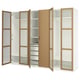 PAX / TONSTAD Wardrobe combination, white/oak veneer glass, 118 1/8x23 5/8x93 1/8 "