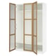 PAX / TONSTAD Wardrobe combination, white/oak veneer glass, 59x23 5/8x93 1/8 "