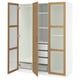 PAX / TONSTAD Wardrobe combination, white/oak veneer glass, 59x23 5/8x79 1/4 "
