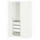 Option: PAX / TONSTAD Wardrobe combination, white/off-white, 39 3/8x23 5/8x79 1/4 "