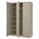 PAX / TYSSEDAL Wardrobe combination, gray-beige/gray-beige, 59x22 7/8x93 1/8 "