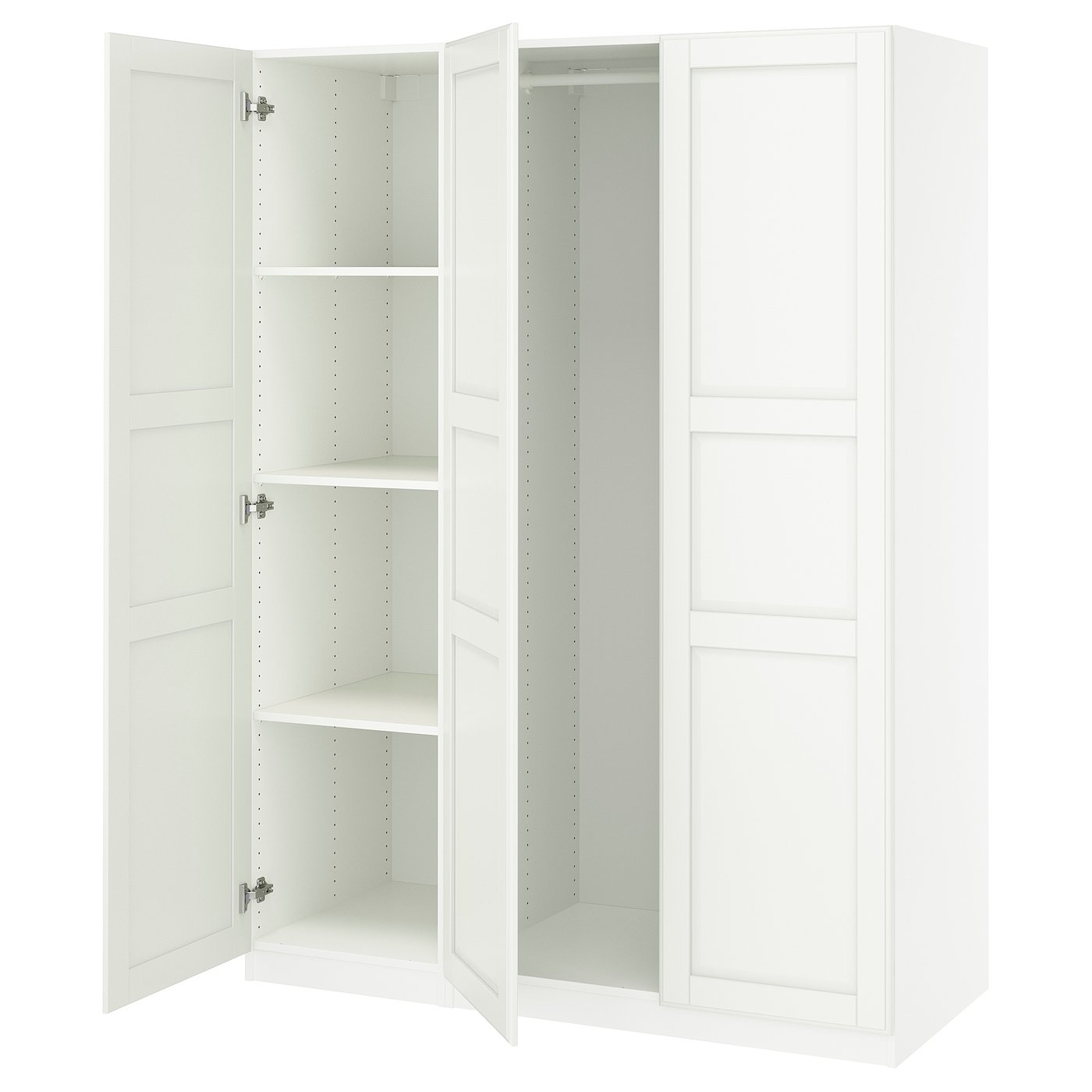 PAX / TYSSEDAL wardrobe combination, white/white, 150x60x201 cm