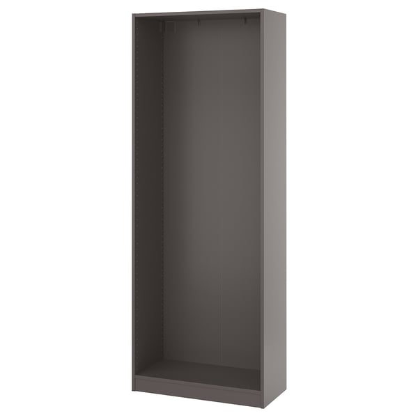 PAX Wall-mounted storage frame, dark gray, 29 1/2x13 3/4x79 1/8 "