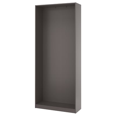 PAX Wall-mounted storage frame, dark gray, 39 3/8x13 3/4x92 7/8 "