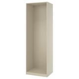 PAX Wall-mounted storage frame, gray-beige, 29 1/2x22 7/8x92 7/8 "