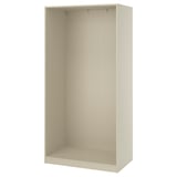 PAX Wall-mounted storage frame, gray-beige, 39 3/8x22 7/8x79 1/8 "