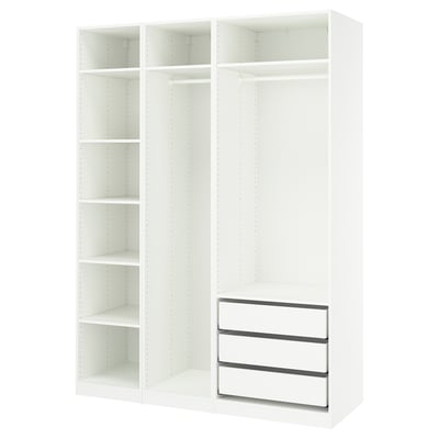 PAX Wardrobe combination, white, 68 7/8x22 7/8x93 1/8 "