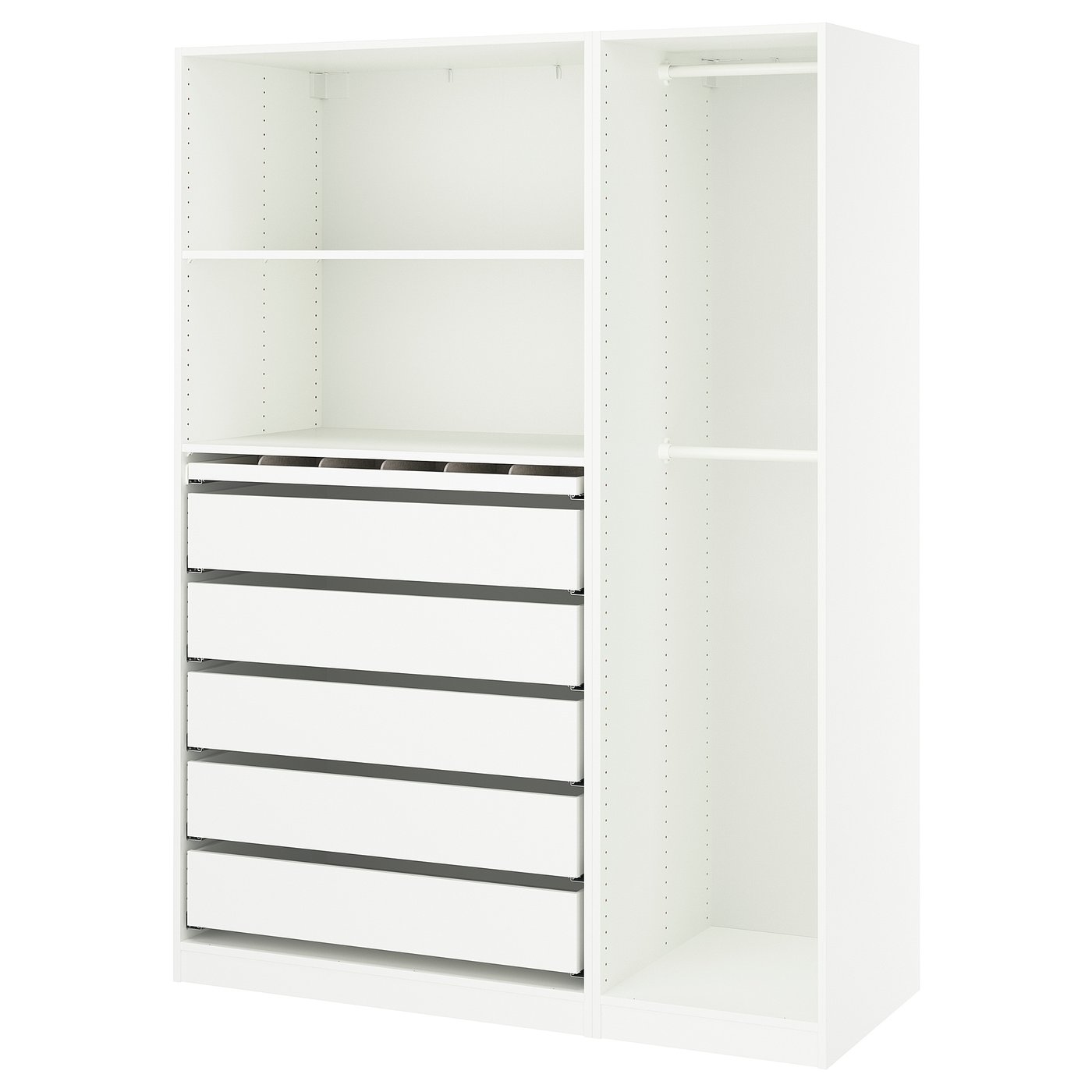 PAX wardrobe combination, white, 150x58x201 cm (59x227/8x791/4