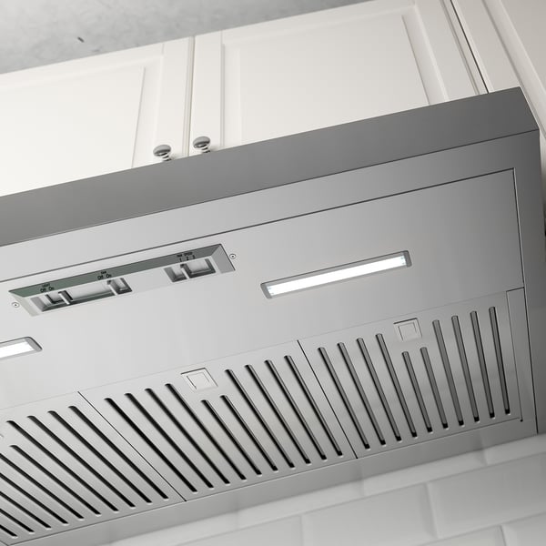 PLANENLIG Under cabinet range hood, Stainless steel