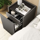 PLÖJKER Nightstand, dark gray, 16x16x20 "