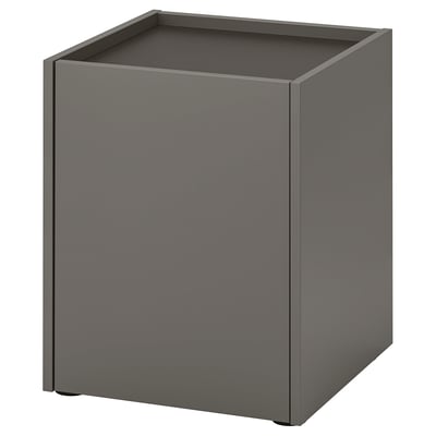 PLÖJKER Nightstand, dark gray, 16x16x20 "