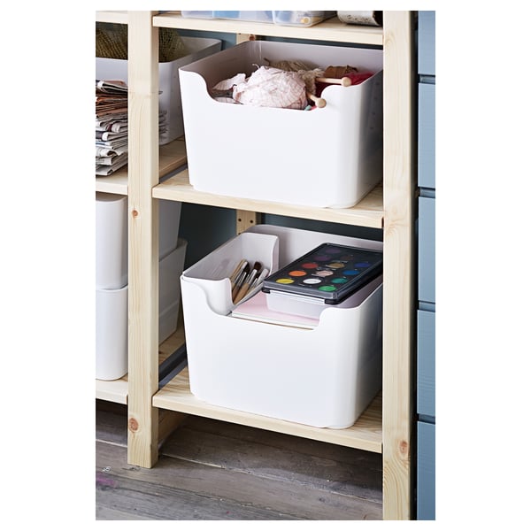 PLUGGIS Recycling bin, white, 4 gallon