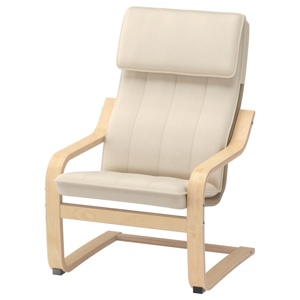 Poang Children S Arm Chair Birch Veneer Almas Natural Ikea