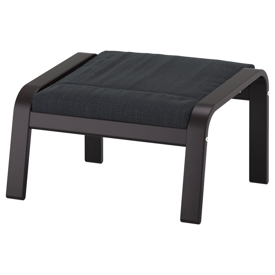 POÄNG footstool, blackbrown/Hillared anthracite IKEA CA