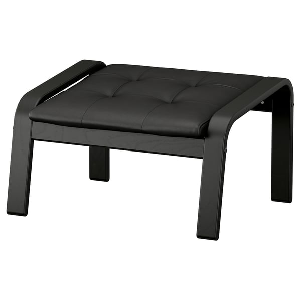 POÄNG Footstool, black/Grann black