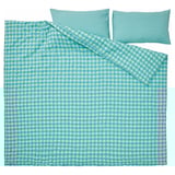 RÅGBLOMMA Duvet cover and pillowcase(s), light green/light blue, Full/Queen (Double/Queen)