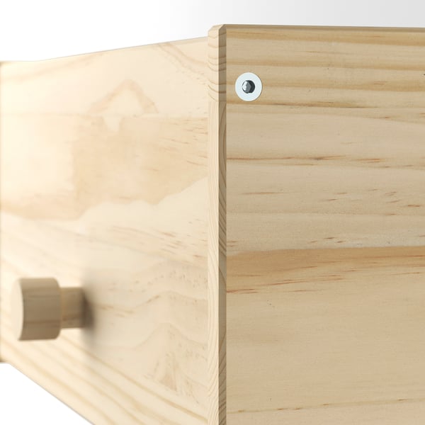 RAGGBERG Coat rack with shelf, pine, 15 3/4x8 1/4x6 3/4 "