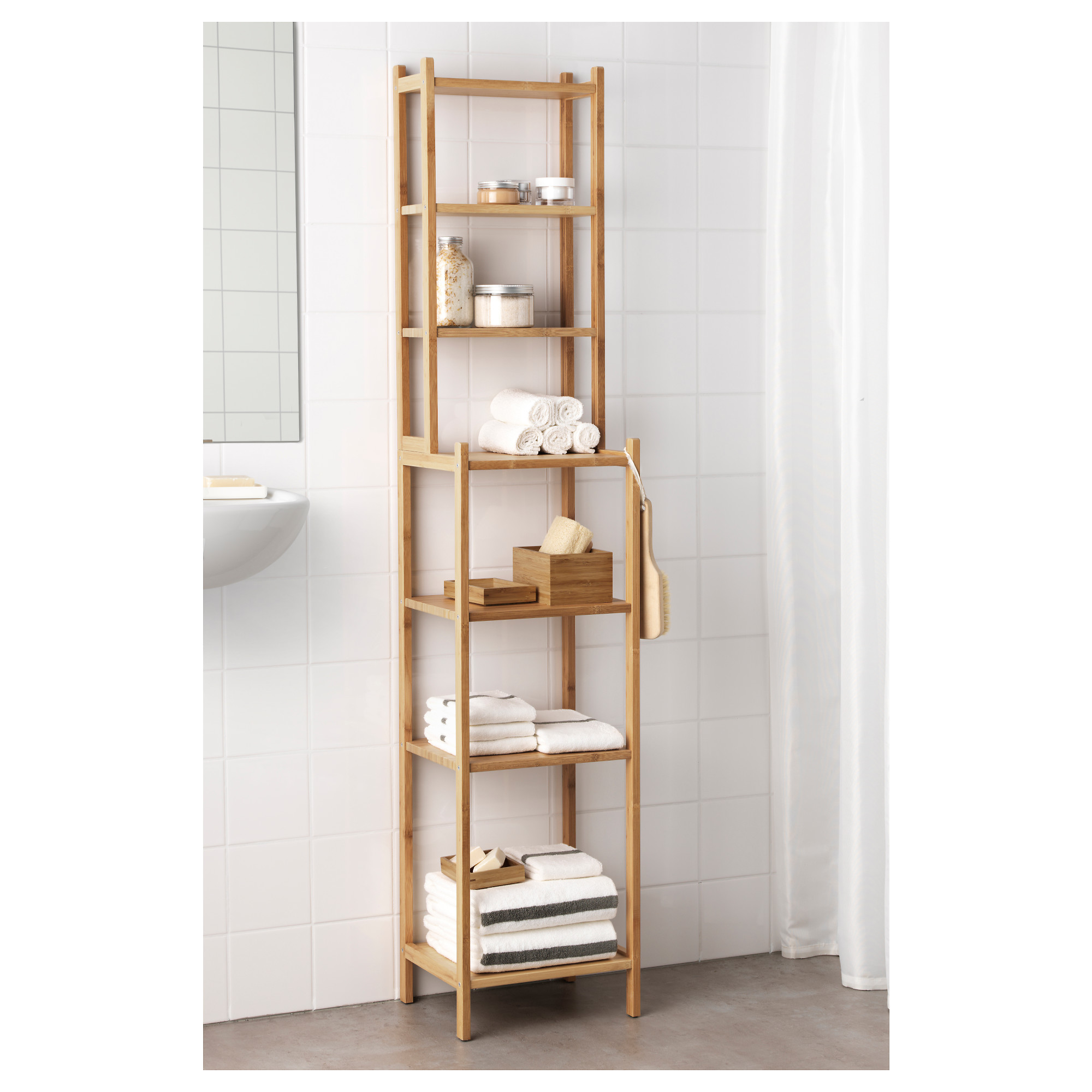 RÅGRUND Shelf unit, bamboo, 13 "