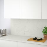 RÅHULT Custom-made wall panel, light gray marble effect/quartz, 1 1/8 "