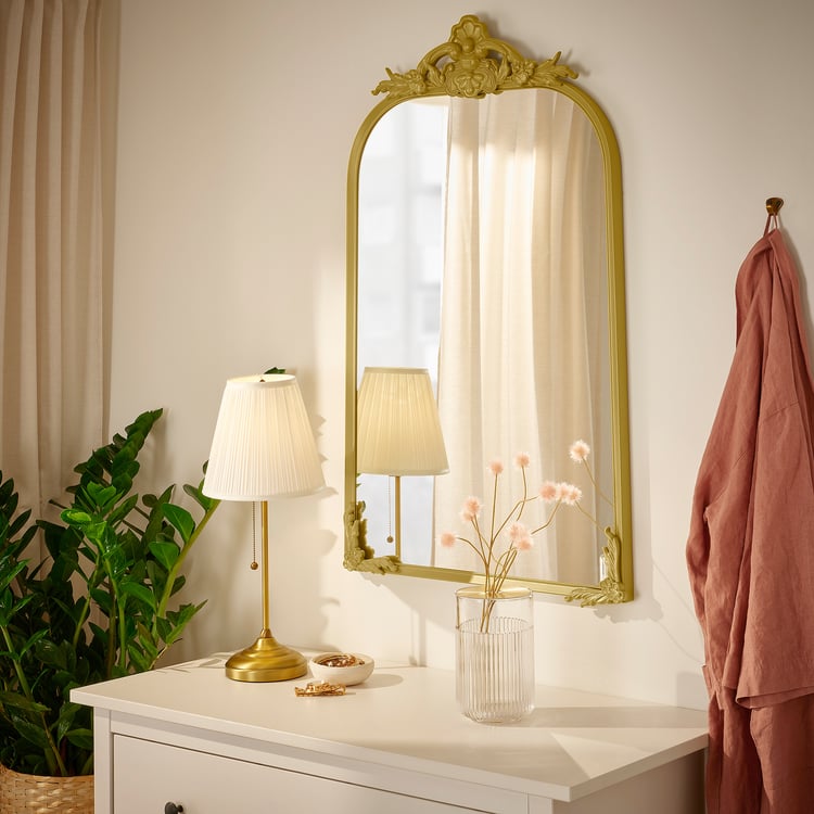 RÅMEBO mirror, goldcolour, 63x90 cm (243/4x353/8") IKEA CA