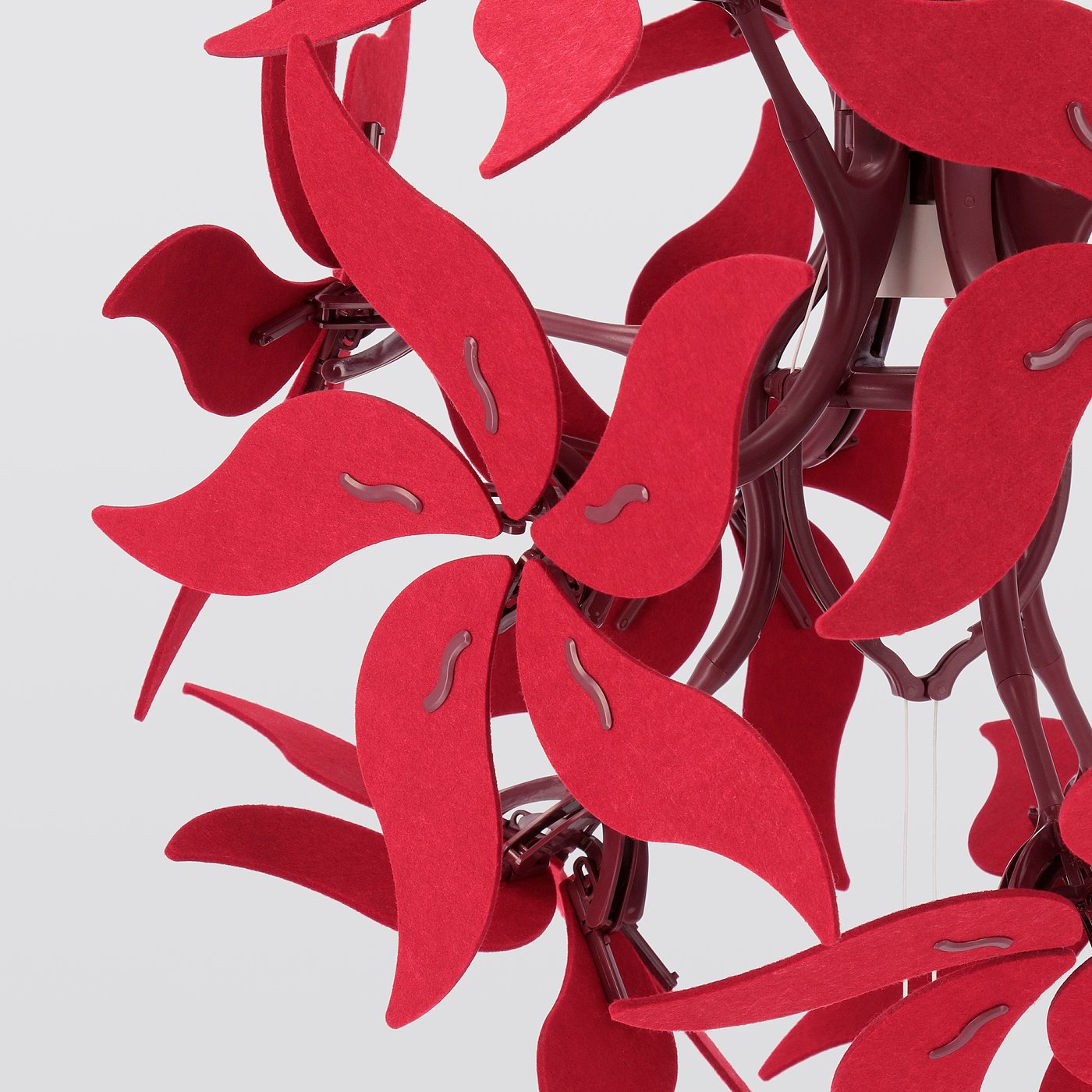 RAMSELE Pendant lamp flower, dark red IKEA