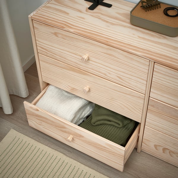 RAST 6-drawer dresser, pine, 48 7/8x26 3/4 "