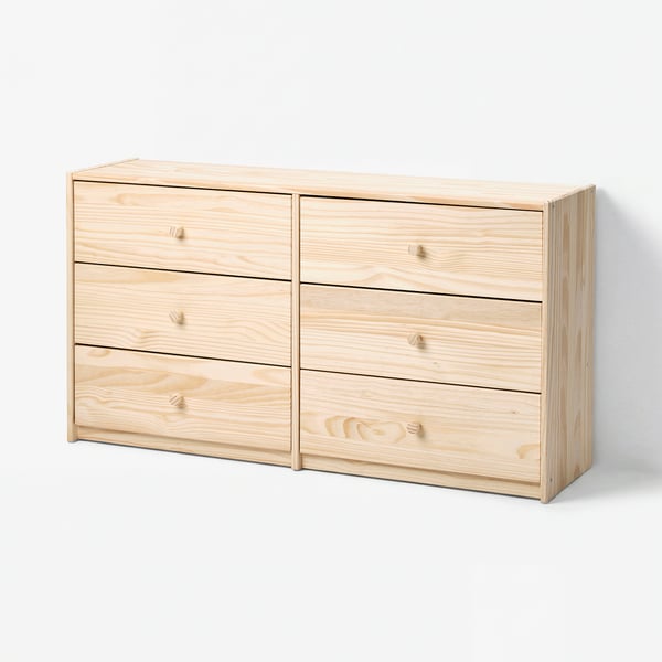 RAST 6-drawer dresser, pine, 48 7/8x26 3/4 "