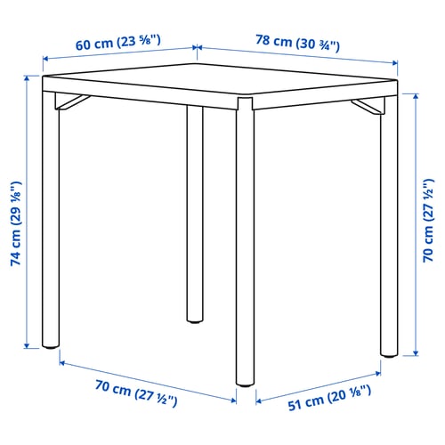 RÅVAROR Dining table, oak veneer, 235/8x303/4" (60x78 cm) IKEA CA