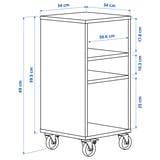 RÅVAROR Shelf unit on casters, oak veneer, 13 3/8x27 1/8 "