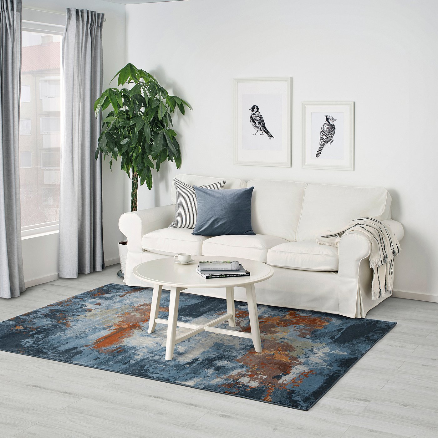REERNÄS rug, low pile, multicolor, 160x235 cm (5'3