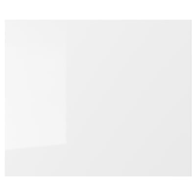 RINGHULT white glossy kitchen cabinet, sleek modern design, fiberboard construction, smooth durable surface.