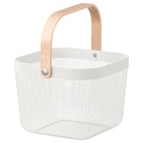 RISATORP Wire basket, white, 9 ¾x10 ¼x7 "