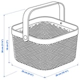 RISATORP Wire basket, white, 9 ¾x10 ¼x7 "