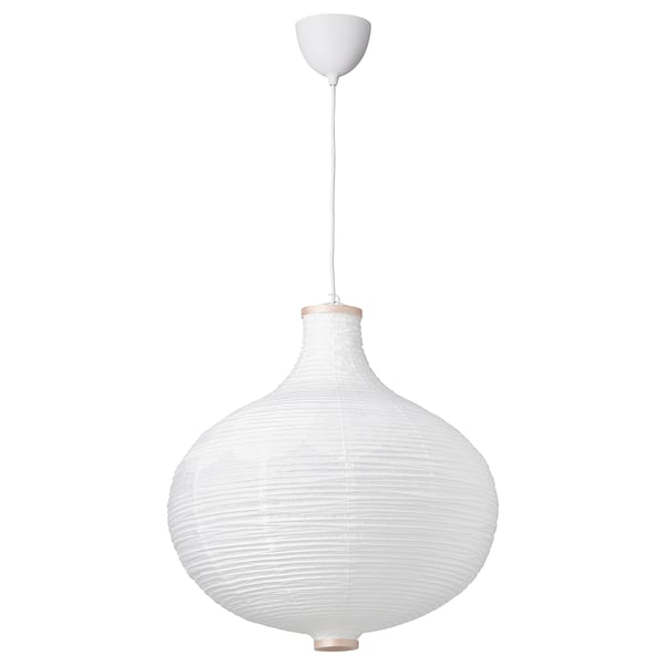 RISBYN / HAVSDJUP Pendant lamp, onion shape/white, 22 1/2 "