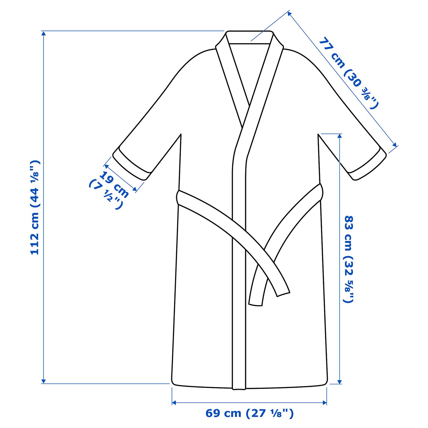 ROCKÅN bathrobe, white, L/XL - IKEA CA