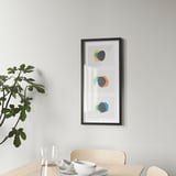 RÖDALM Frame for 3 pictures, black, 30x13 ¾ "