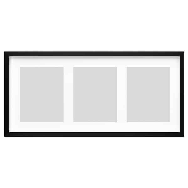 RÖDALM Frame for 3 pictures, black, 30x13 ¾ "