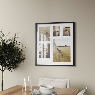RÖDALM Frame for 5 pictures, black, 25 ¼x28 "
