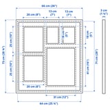RÖDALM Frame for 5 pictures, black, 25 ¼x28 "