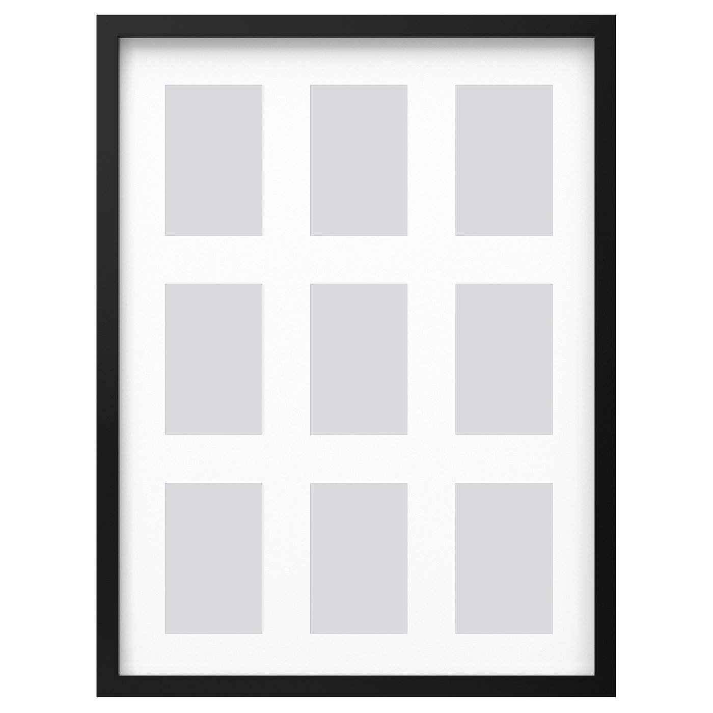 RÖDALM frame for 9 pictures, black, 46x61 cm (18x24