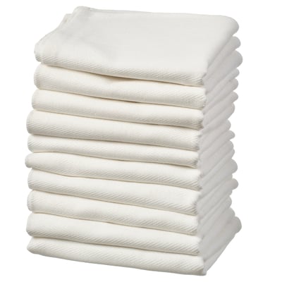 RÖDSPÄTTA Tea-towel, white, 18x24 "