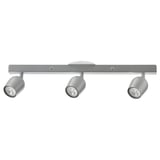 RÖKFRI Ceiling spotlight with 3 lights, aluminium-colour