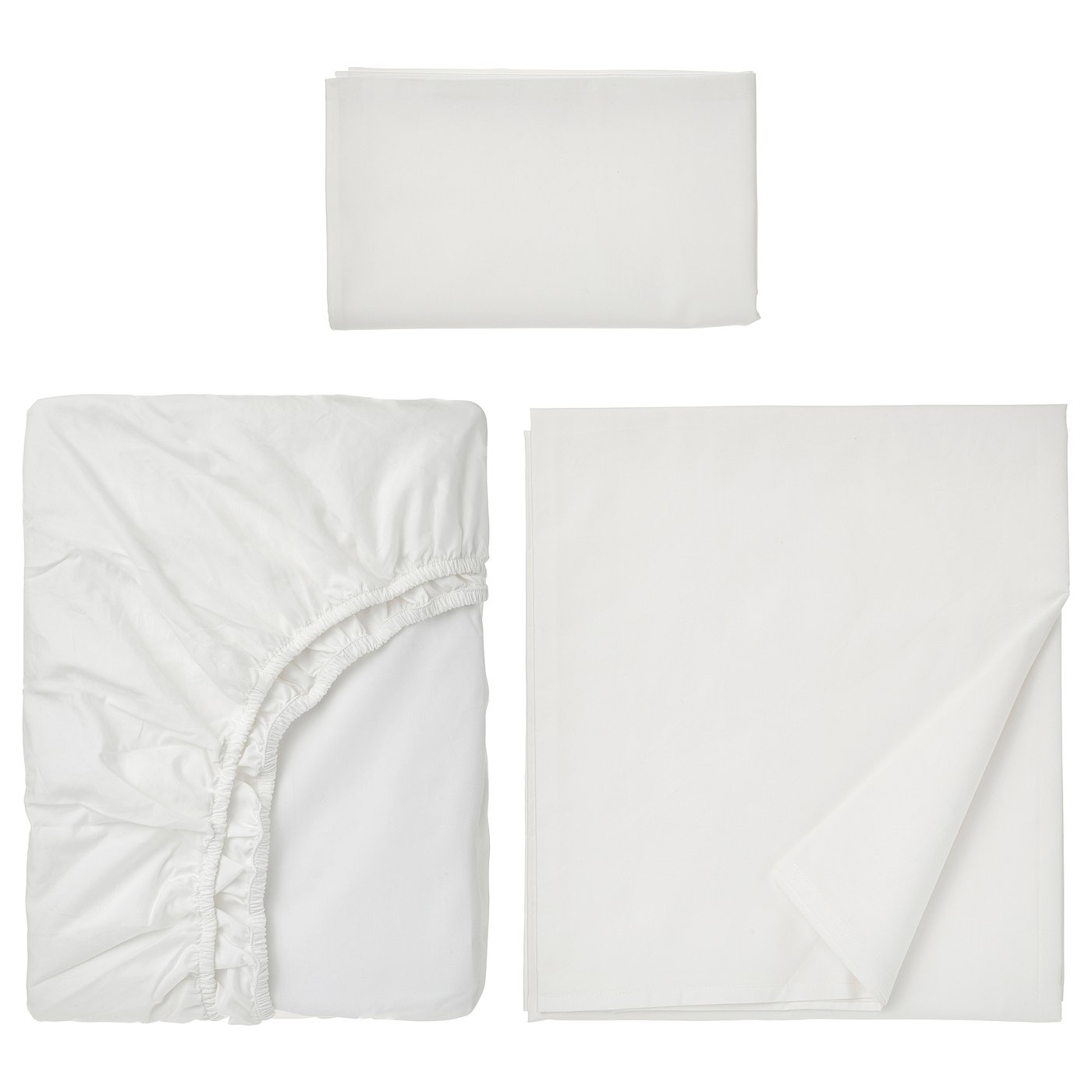 RÖNNVECKMAL sheet set, white, Twin IKEA CA