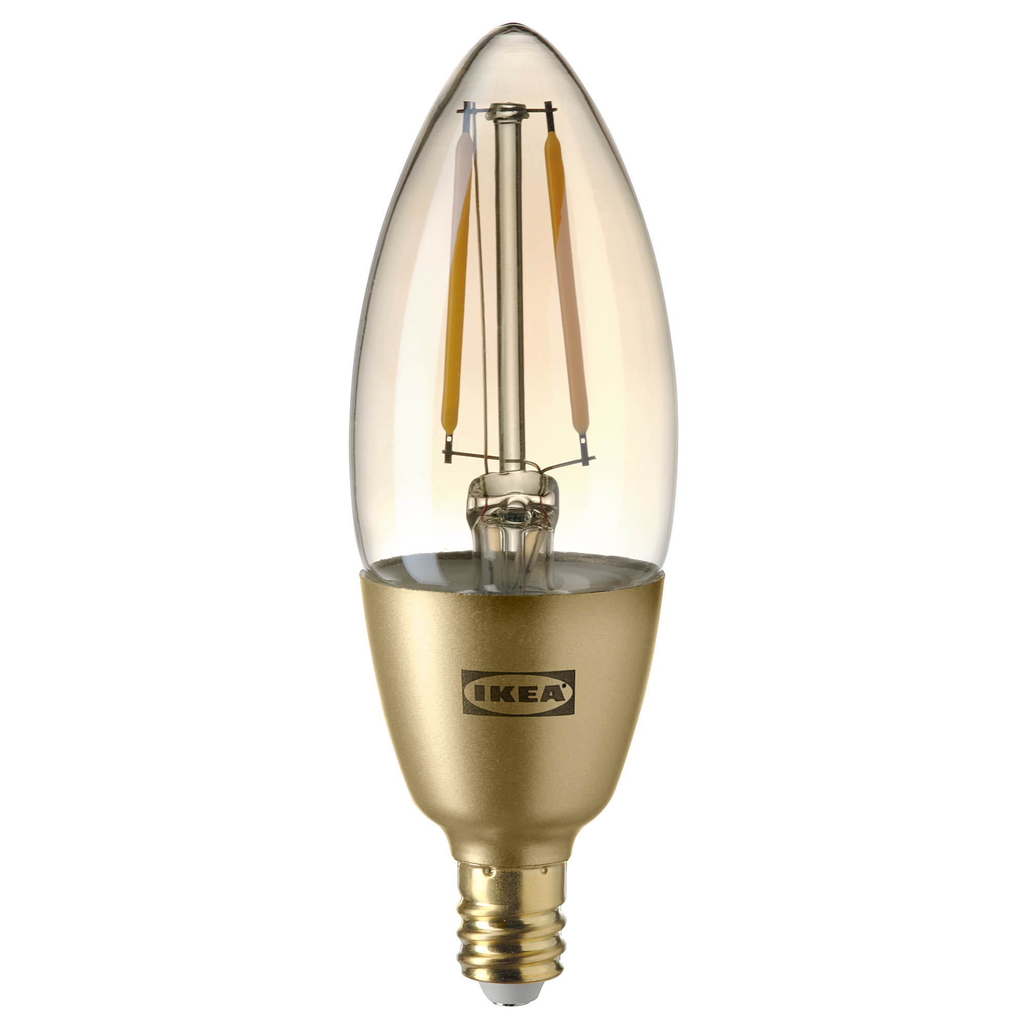 ROLLSBO LED bulb E12 200 lumen, dimmable/chandelier brown clear glass