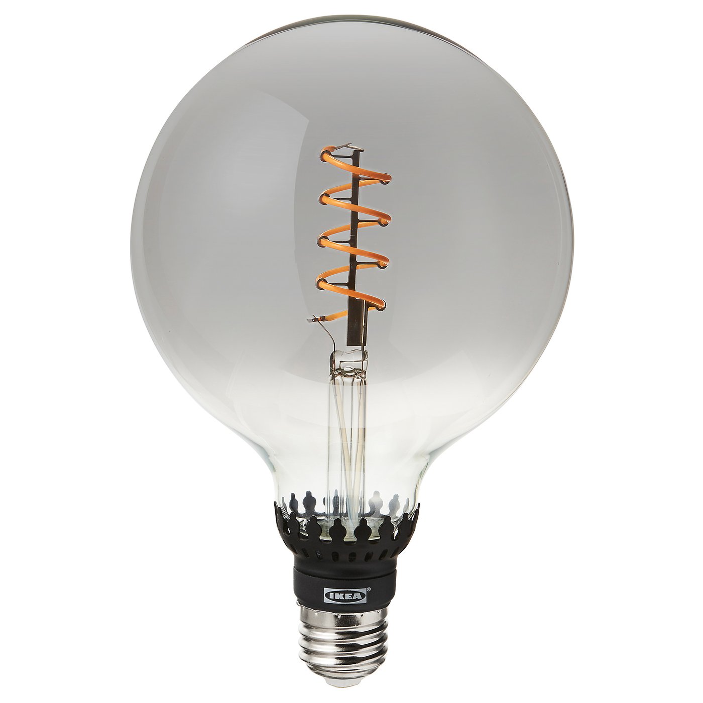 ROLLSBO LED bulb E26 200 lumen dimmable, globe gray clear glass IKEA