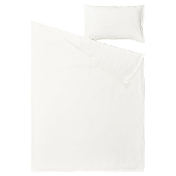 RUNDHAGTORN Duvet cover and pillowcase(s), white, Twin