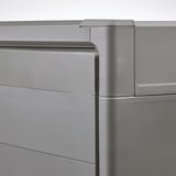 RUNMARÖ Cabinet with doors, dark gray indoor/outdoor, 31 1/2x17 3/8x71 5/8 "