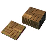 RUNNEN Decking, outdoor, acacia, 9 sq feet