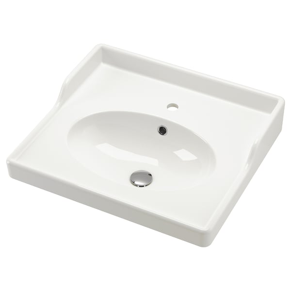 RUTSJÖN Sink, white, 25 1/4x21 7/8 "