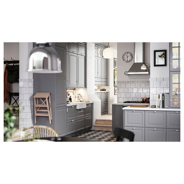 SÄLJAN Countertop, white/light gray stone effect/laminate, 74x1 1/2 "